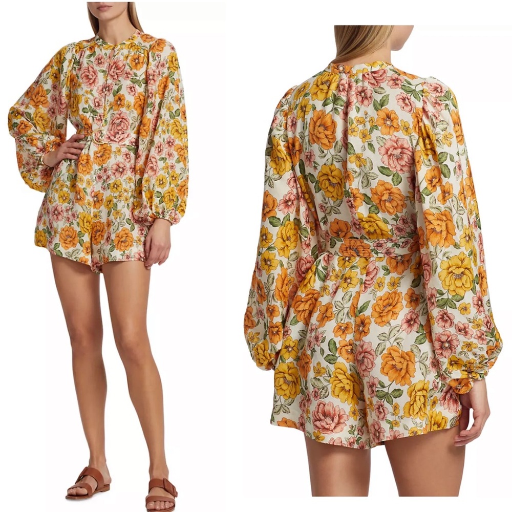 Kivari Calypso Sophia Belted Floral Playsuit